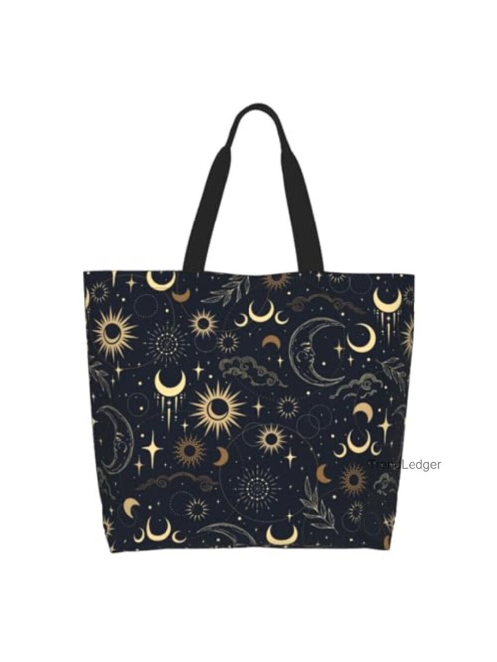 Vintage Astrology Sun Moon Tote Bag Water Resistant Large